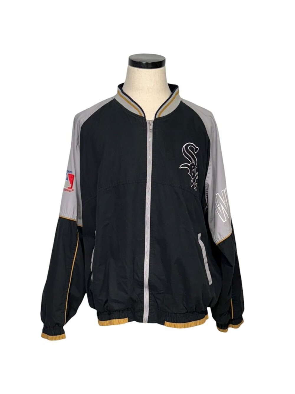 Chicago White Sox Pro Player MLB Official Licensed Jacket XL Black & Gray 90's